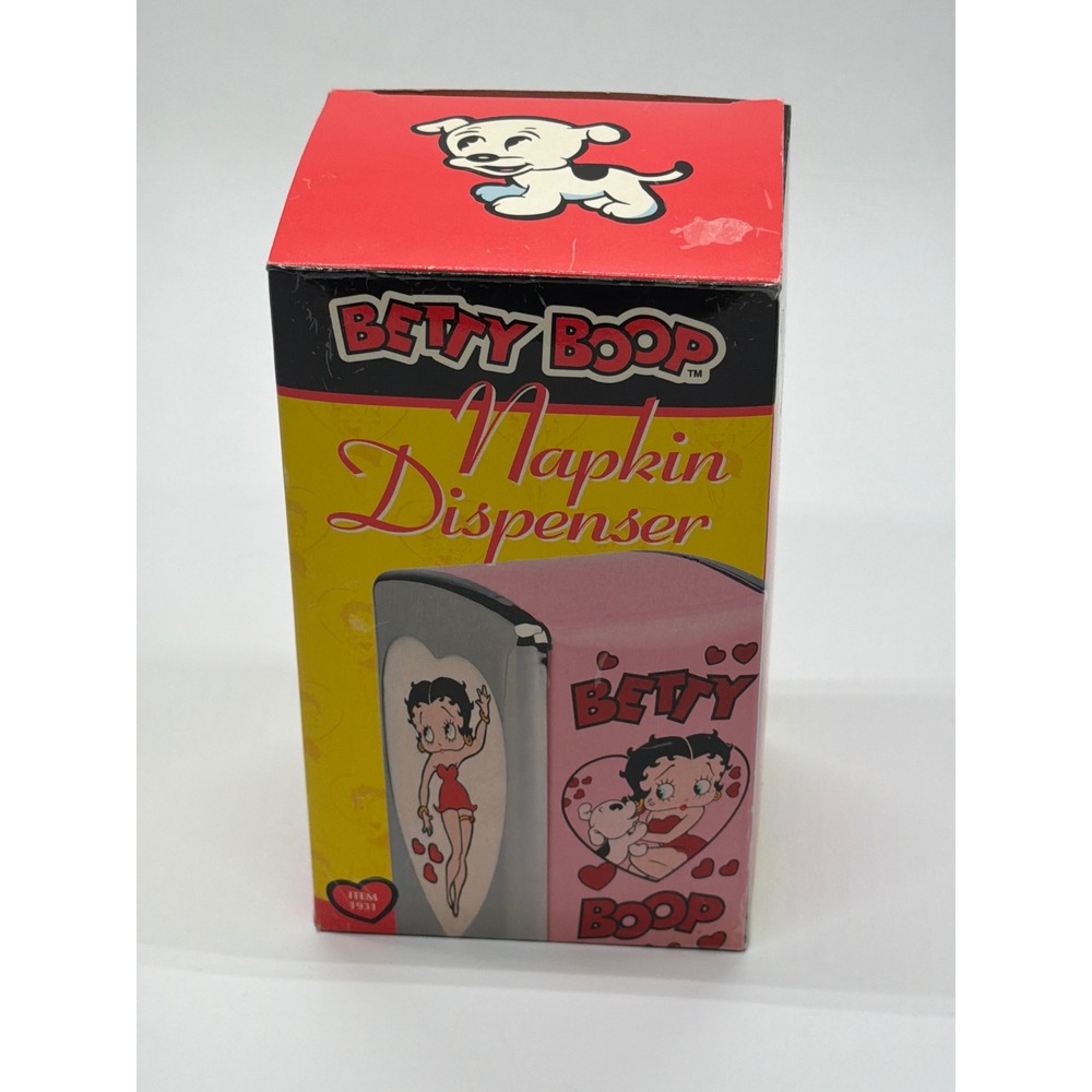 Betty Boop Vintage Retro Diner Style Steel Napkin Dispenser 1998 Shadle  NEW
